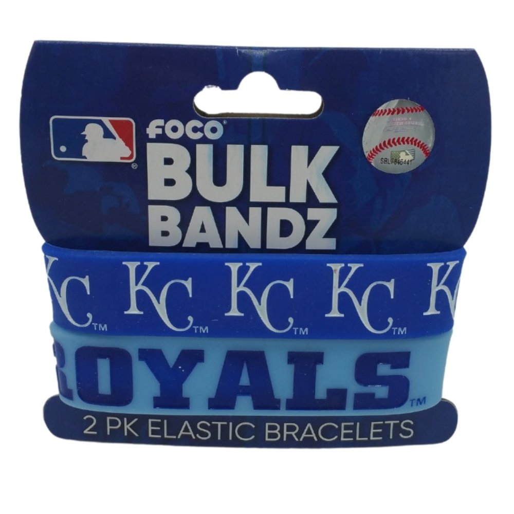 NEW- FOCO Bulk Bandz Kansas City Royals 2PK